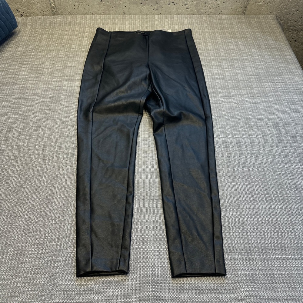 Moto Edgy Banana Republic Devon‎ Faux Leather Leggings Size 8 Pants Black